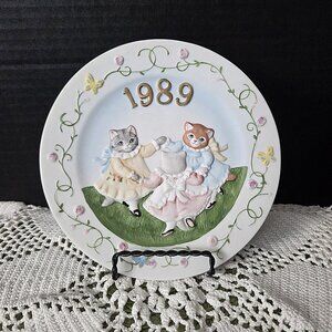 Kitty Cucumber “Ring Around the Rosie” 1989 Plate NIB